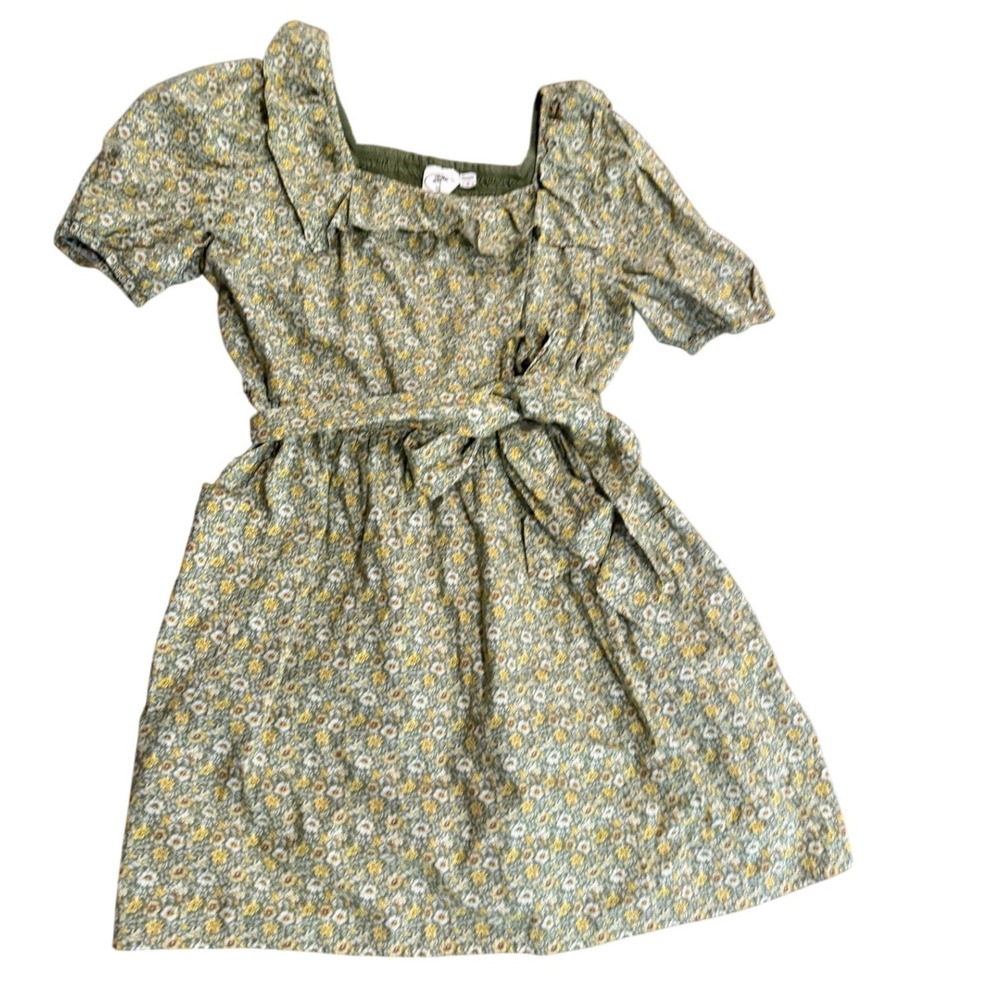 Laura Ashley Joanie Floral Mini Dress‎ Square Neck Ruffle cottagecore Pockets 20